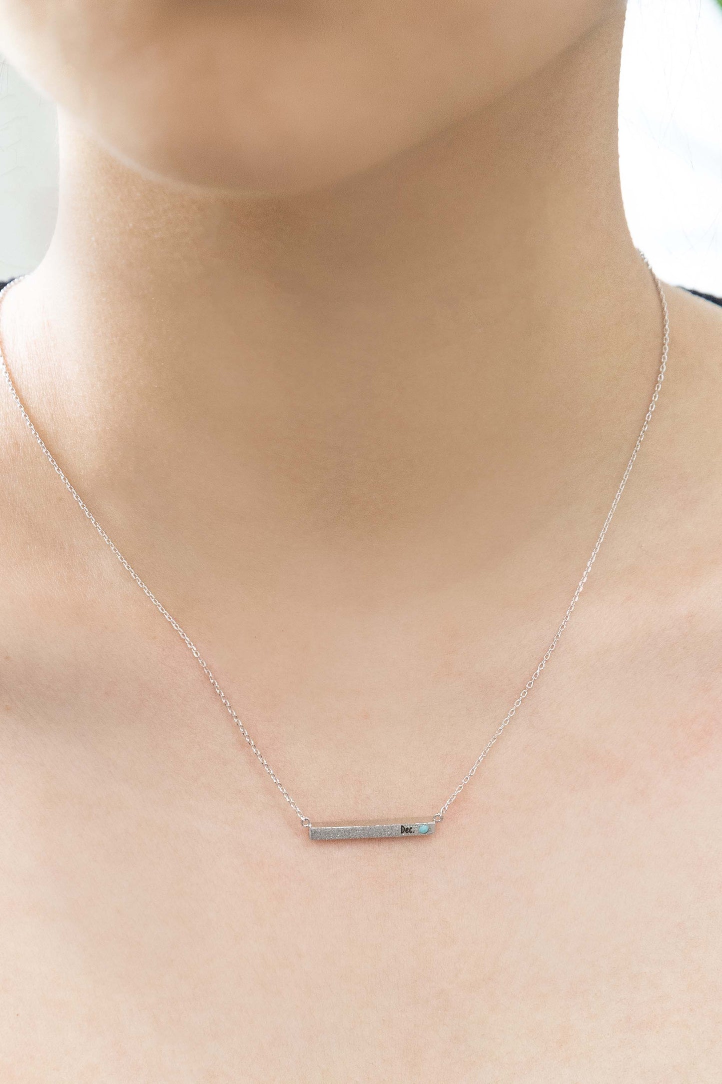 Birthstone Bar Necklace