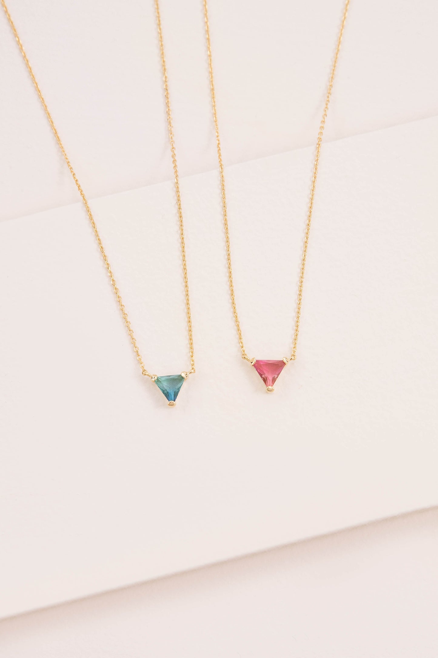 Ombre Stone Triangle Necklace