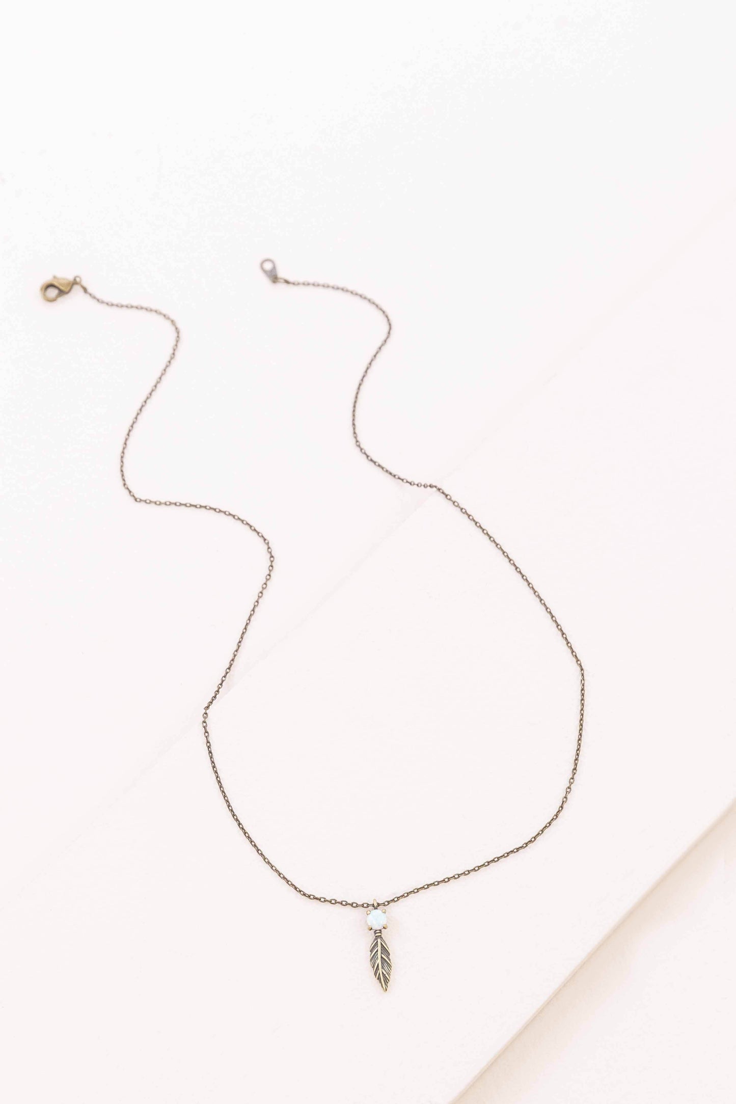 Travelers Feather Stone Necklace