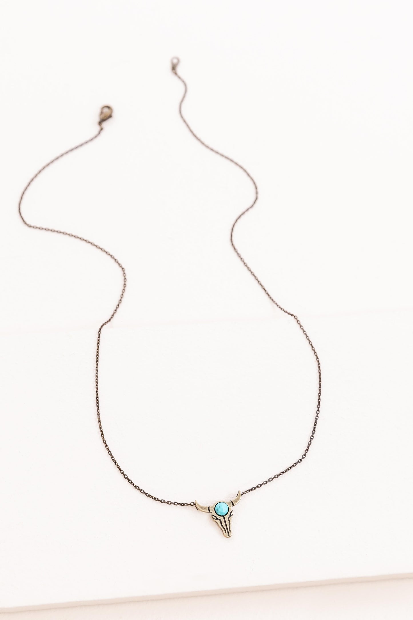 Bull Skull Stone Necklace
