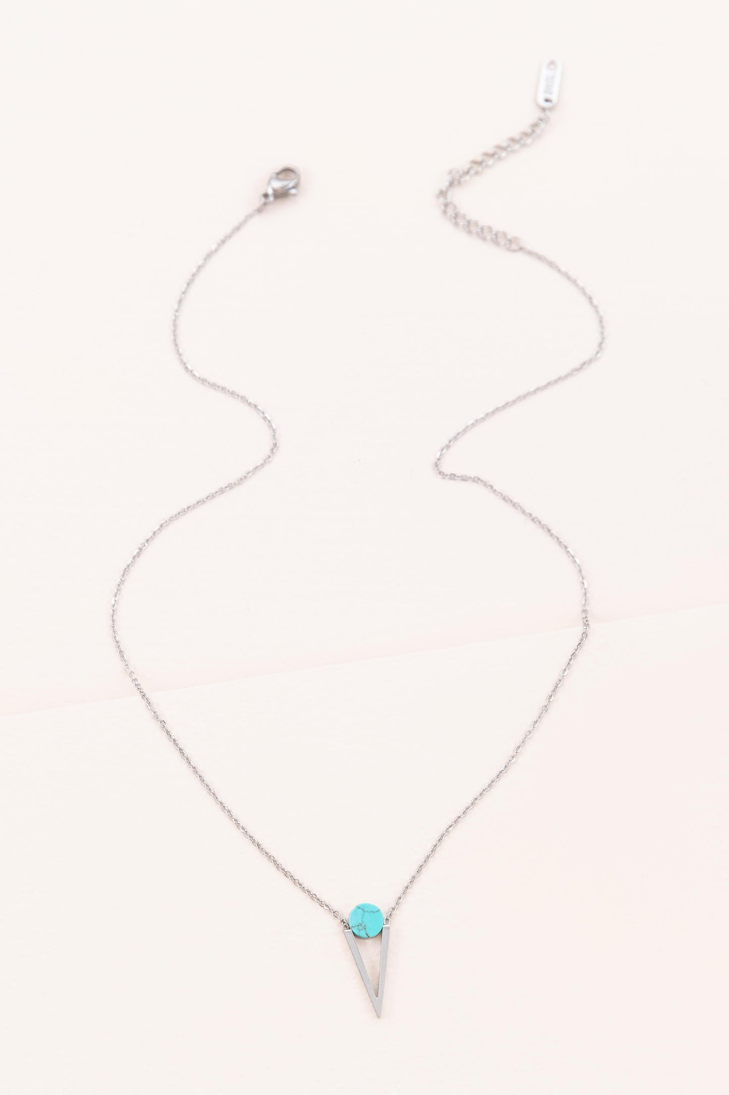 Tensly Point Stone Necklace | Silver