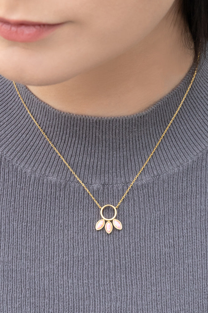 Pixum Tail Stone Necklace | Pink
