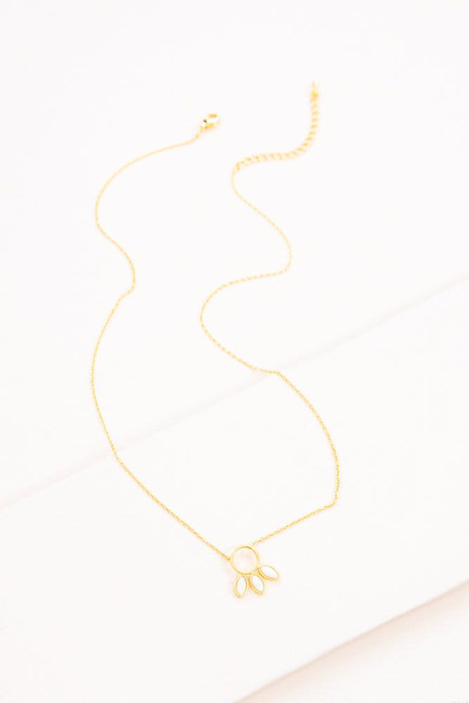 Pixum Tail Stone Necklace | White