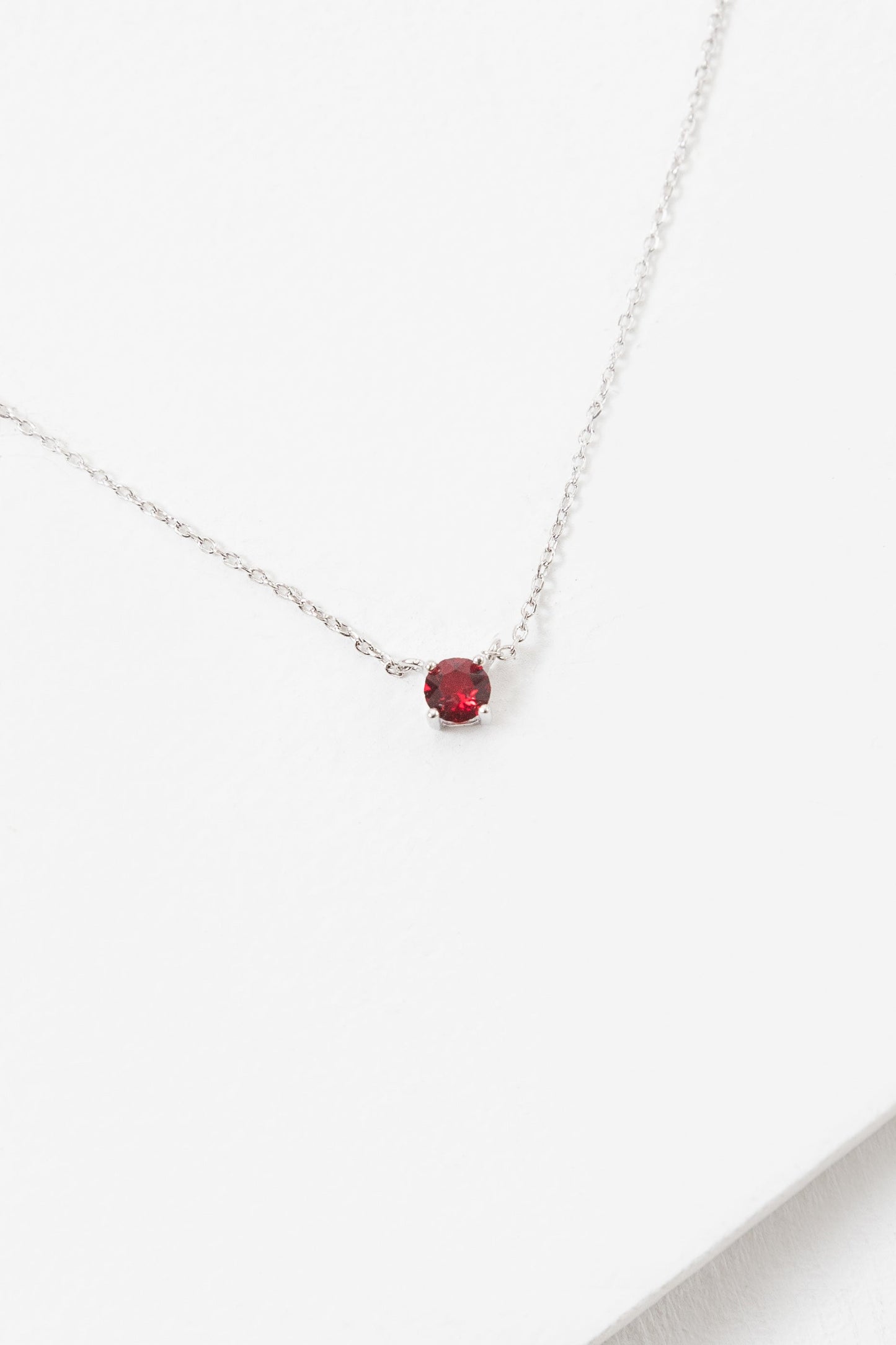 Birthstone Necklace (sterl.)