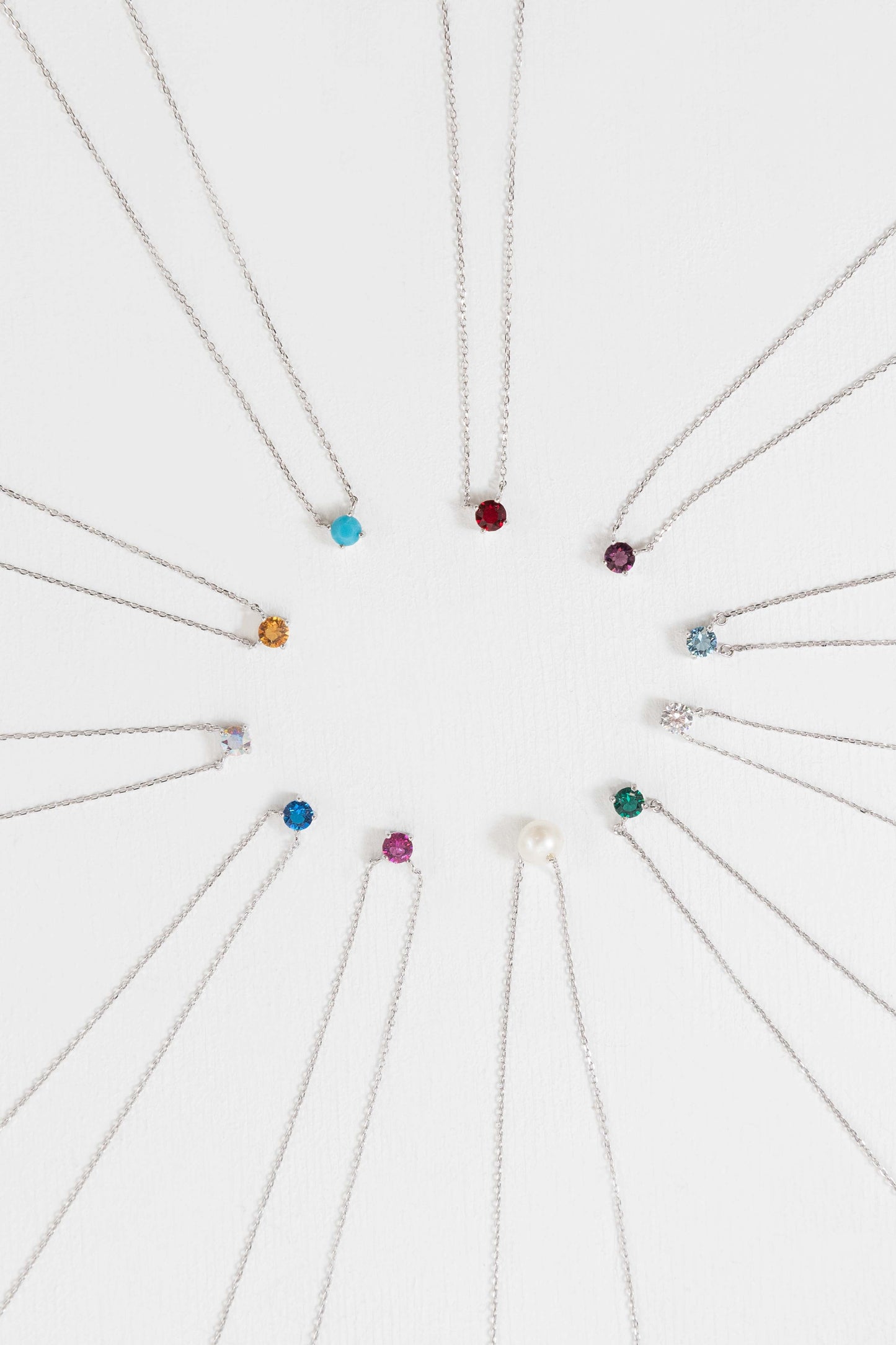 Birthstone Necklace (sterl.)