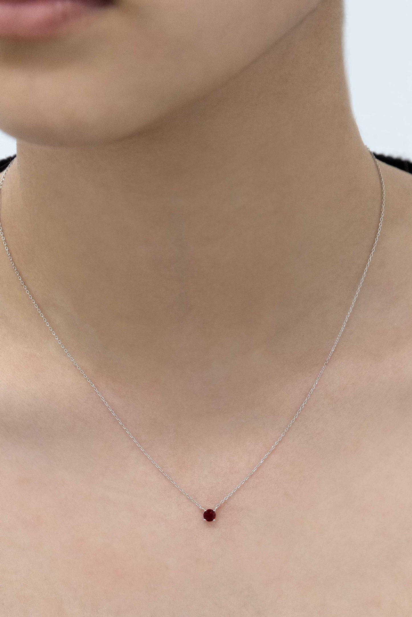 Birthstone Necklace (sterl.)