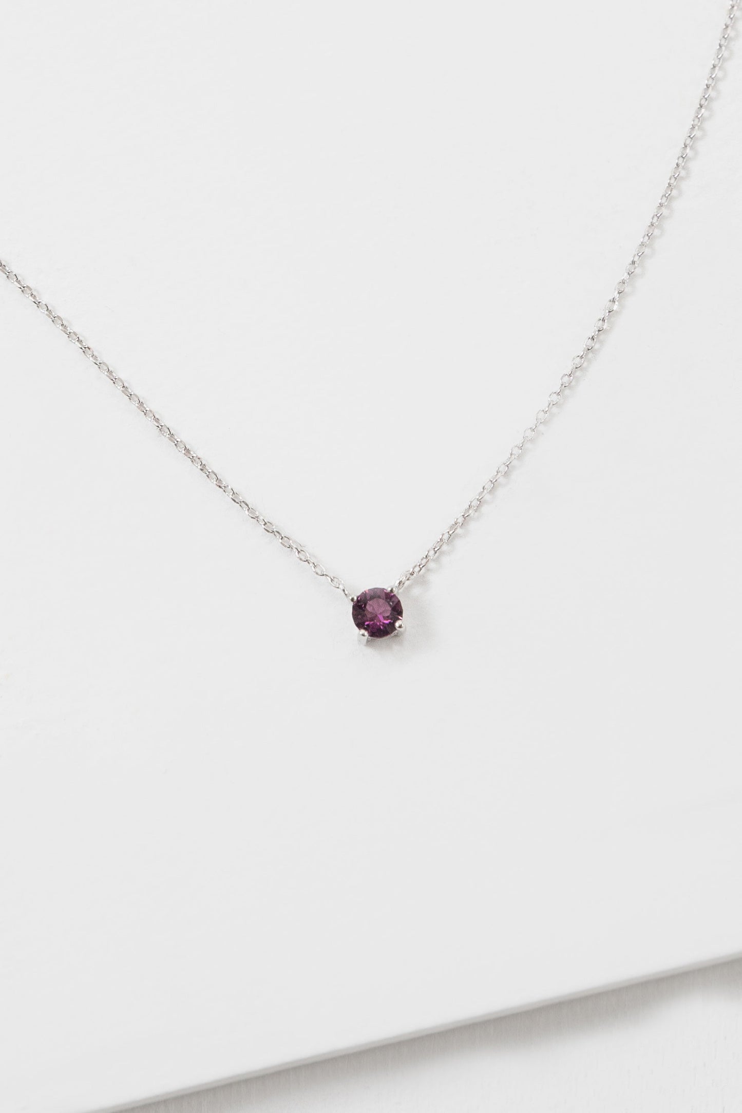Birthstone Necklace (sterl.)
