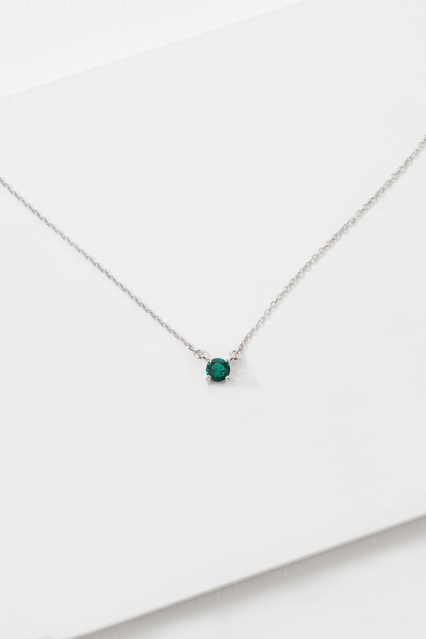 Birthstone Necklace (sterl.)
