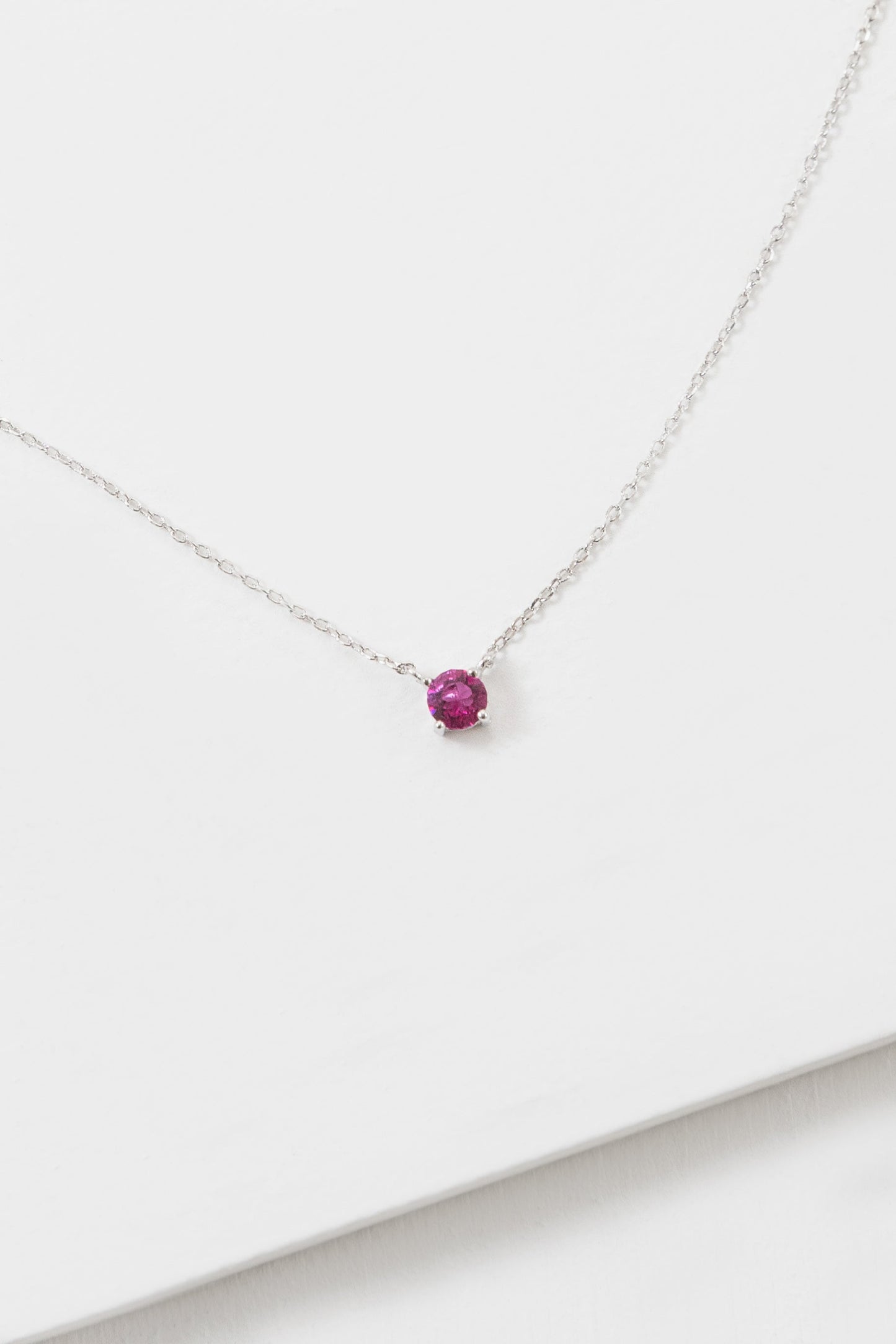 Birthstone Necklace (sterl.)