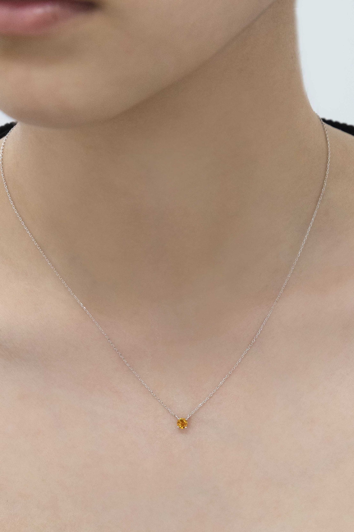 Birthstone Necklace (sterl.)