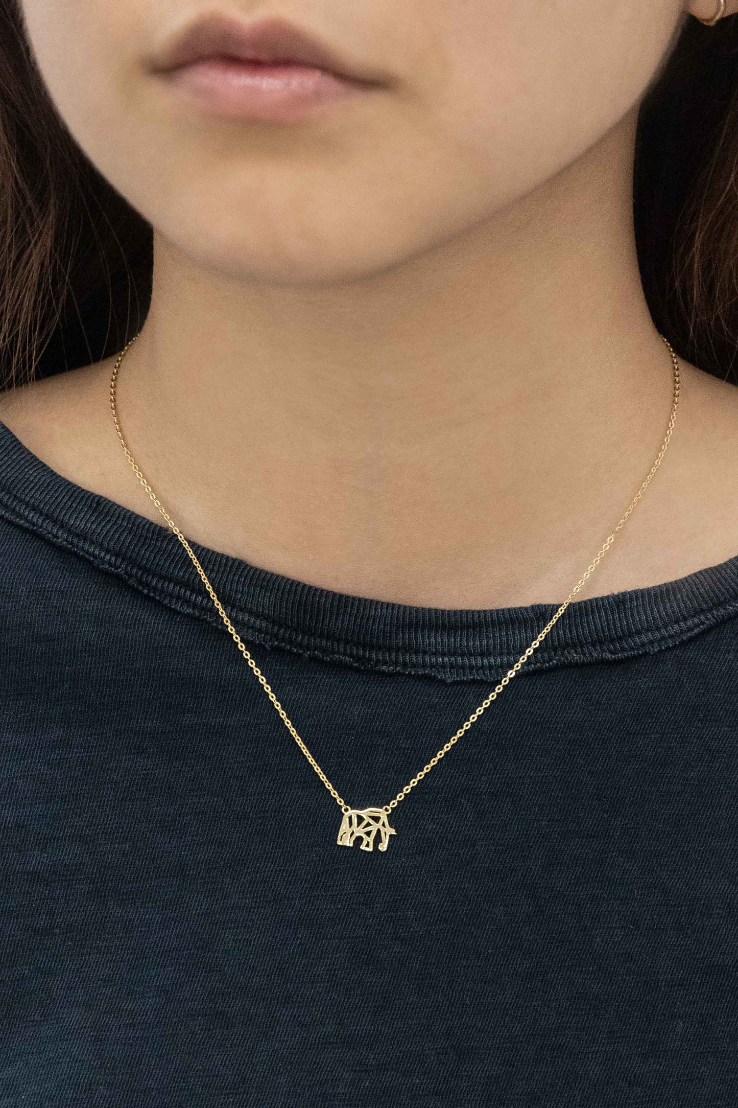 Elephant Necklace (18K & 24K Gold)