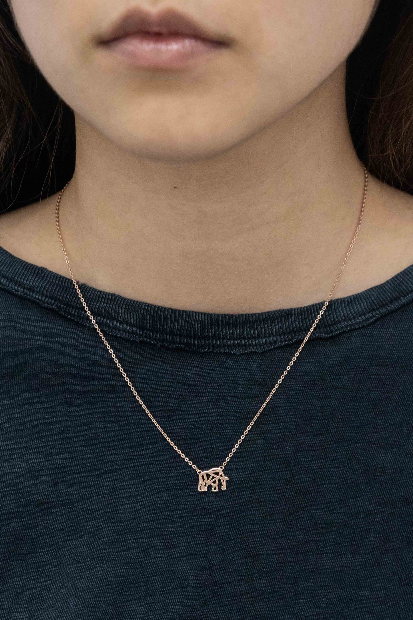 Elephant Necklace (18K & 24K Gold)