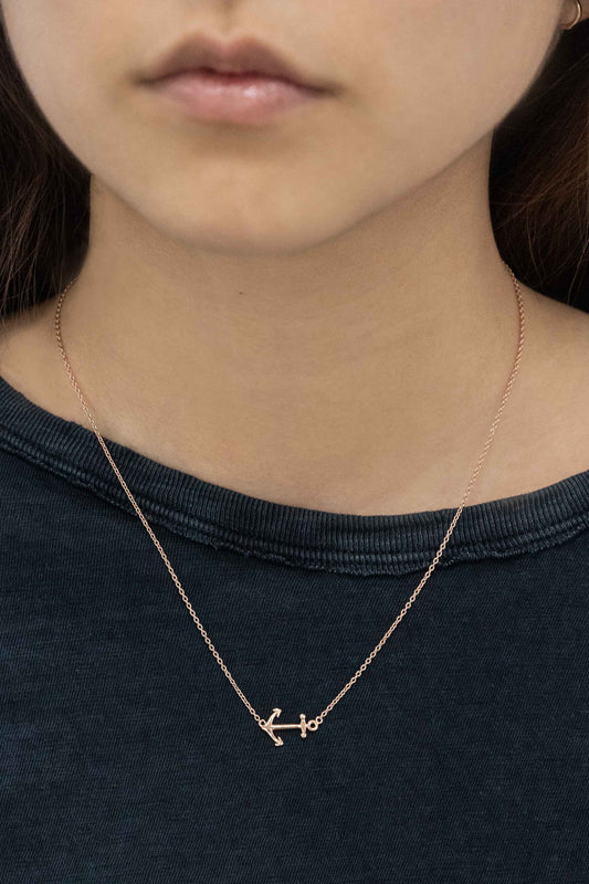 Anchor Necklace (18K & 24K Gold)
