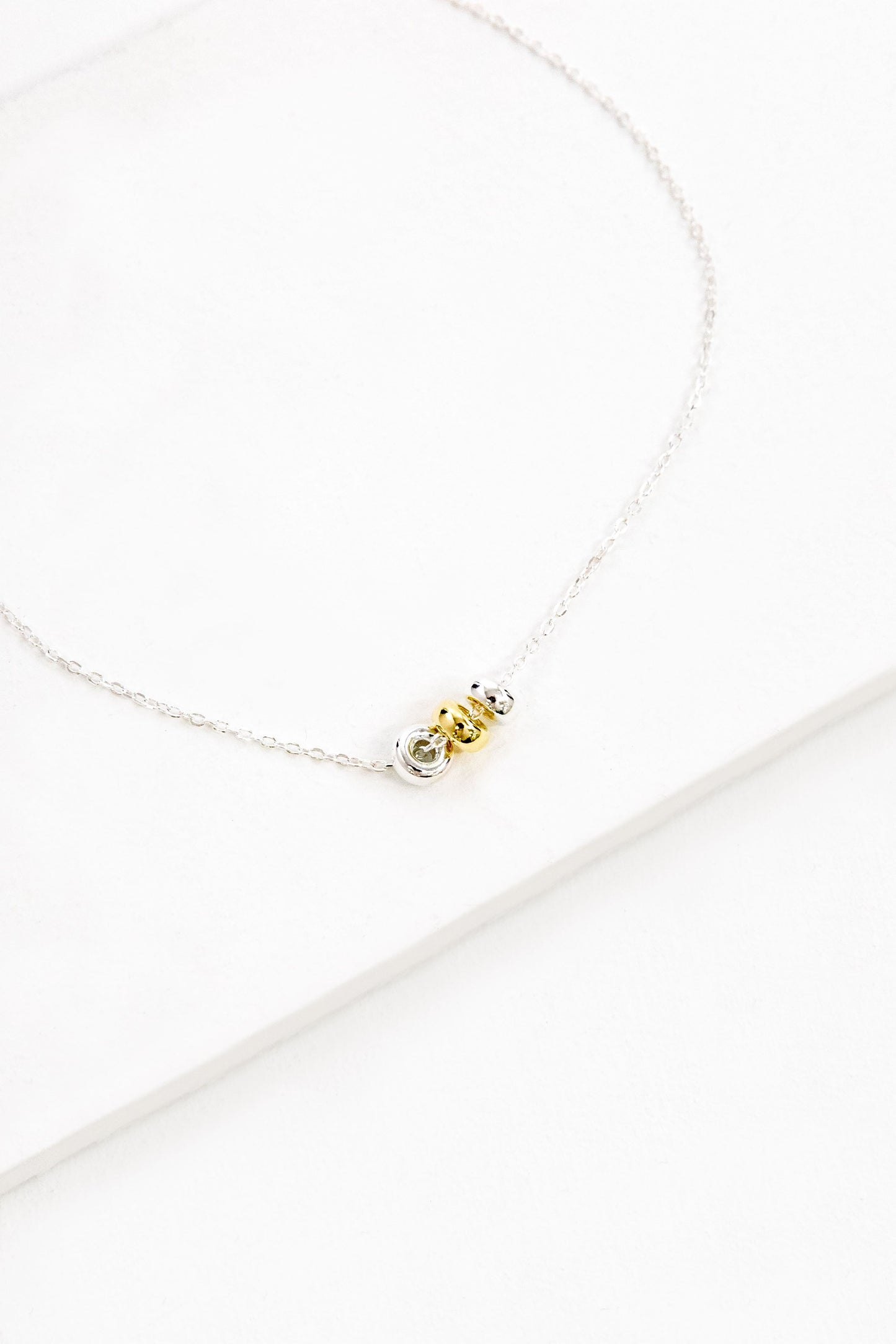 Two-Tone Seed Bead Necklace (sterl.)