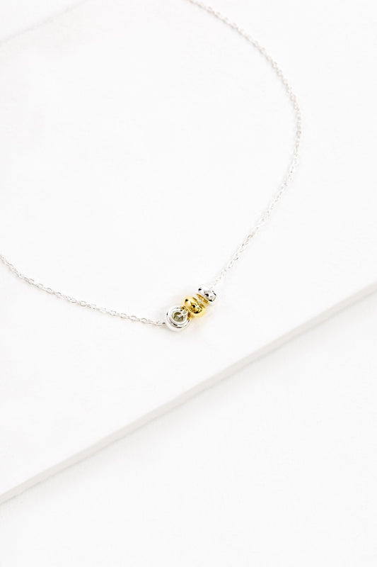 Two-Tone Seed Bead Necklace (sterl.)