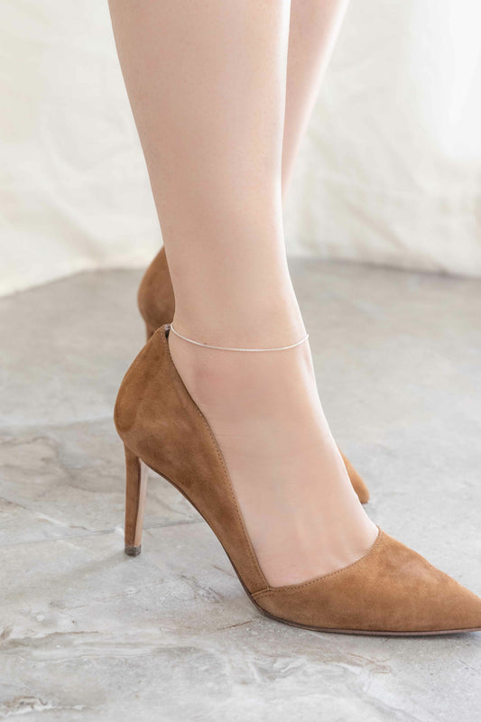 Ana Plain Chain Anklet (sterl.)