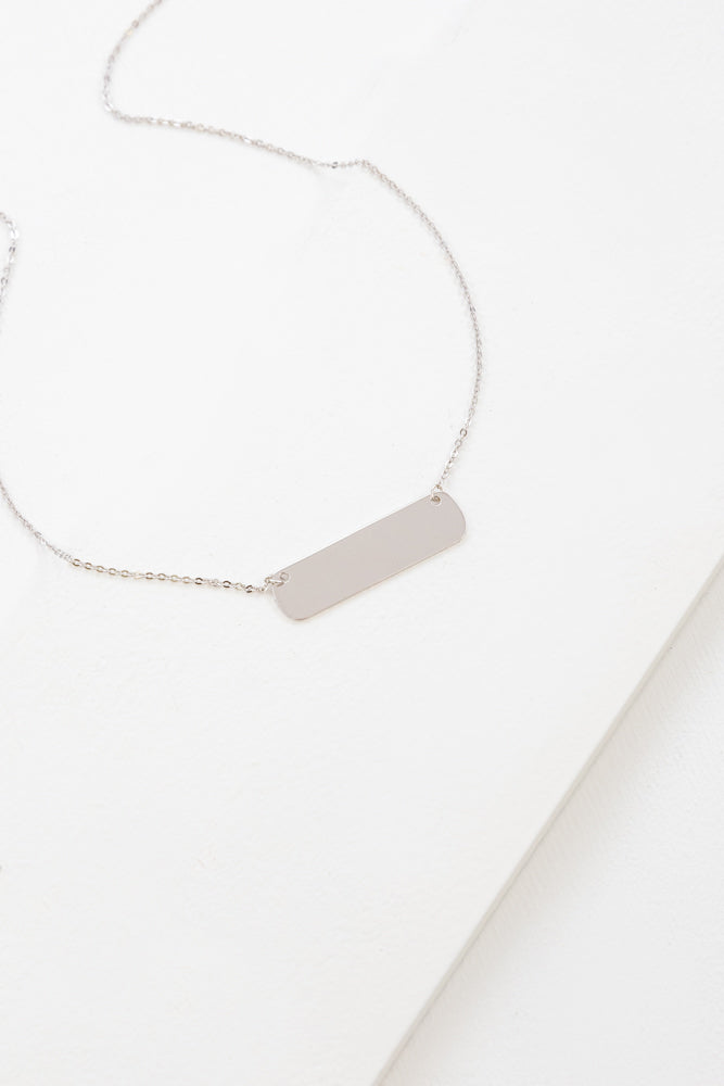 Tag Plate Necklace | Silver (sterl.)