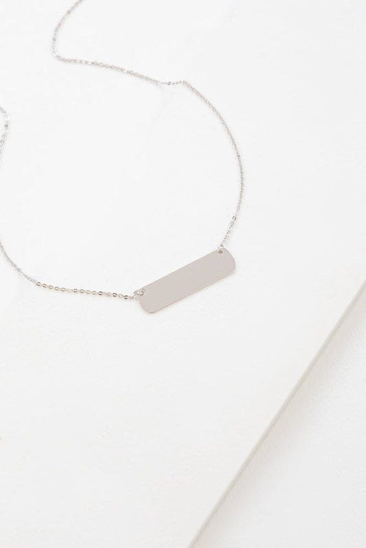 Tag Plate Necklace | Silver (sterl.)