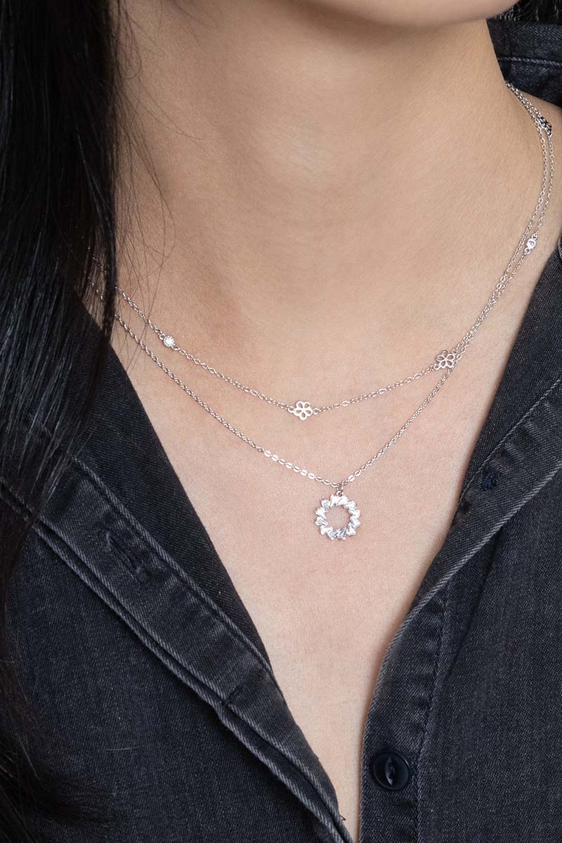 Glamour Ring Necklace | Silver (sterl.)
