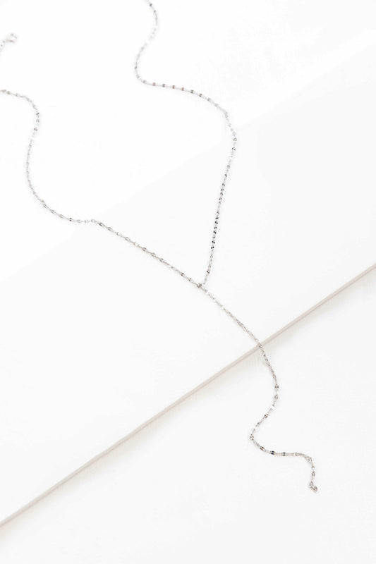 Chain Lariat Necklace | Silver (sterl.)
