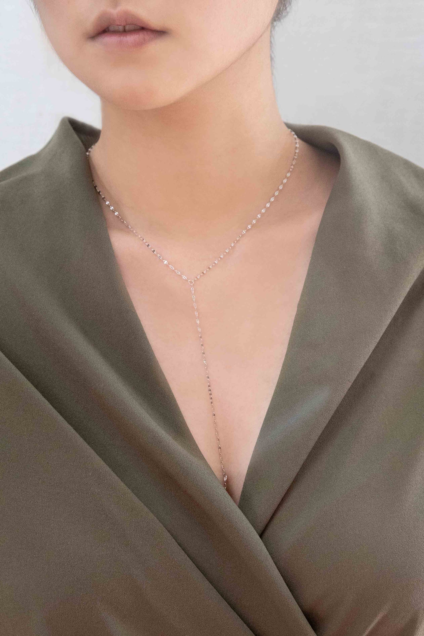 Chain Lariat Necklace | Silver (sterl.)