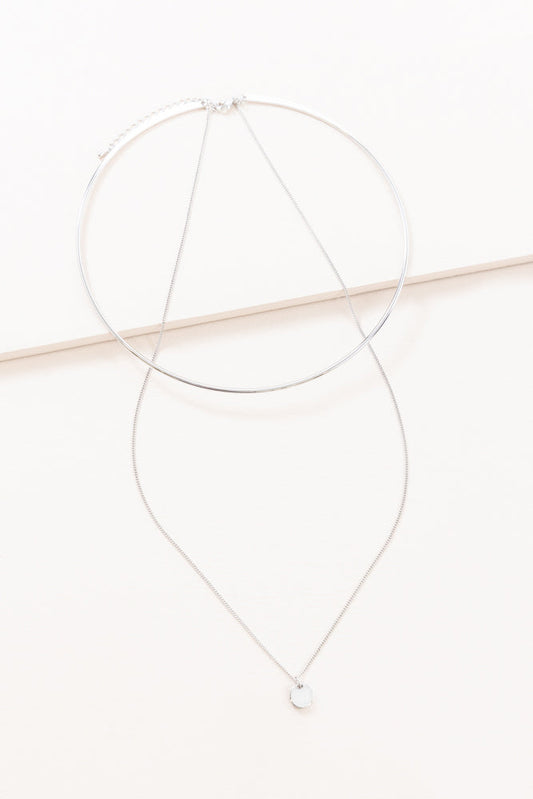 Kira Layered Collar | Silver