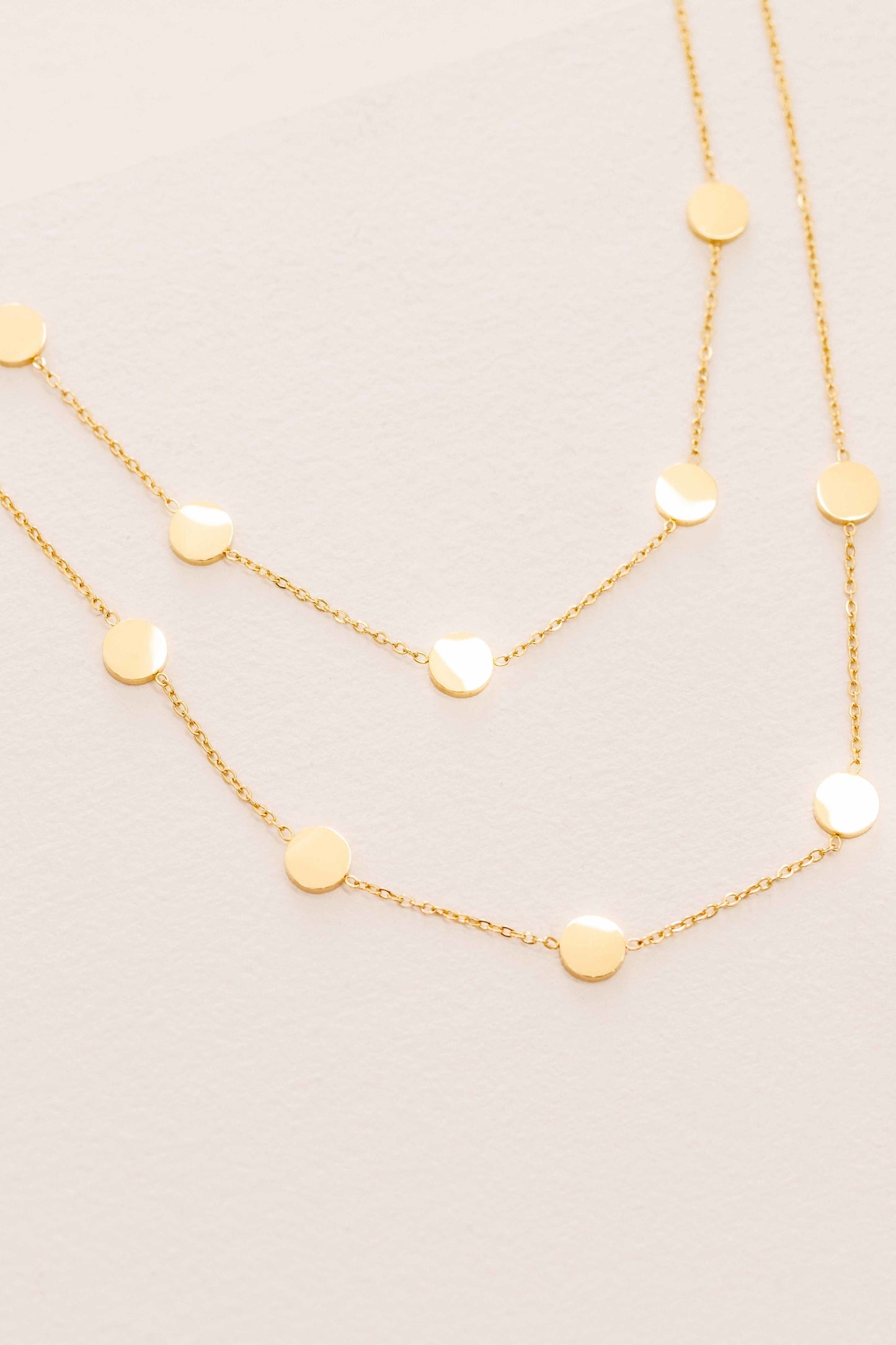 Party Favors Double Layered Necklace (14K) | Gold