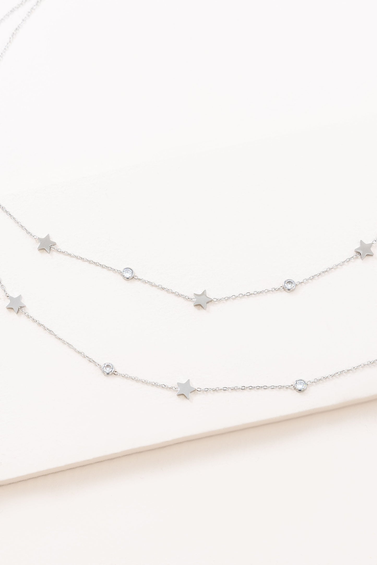 Shining Stars Layered Necklace | Silver
