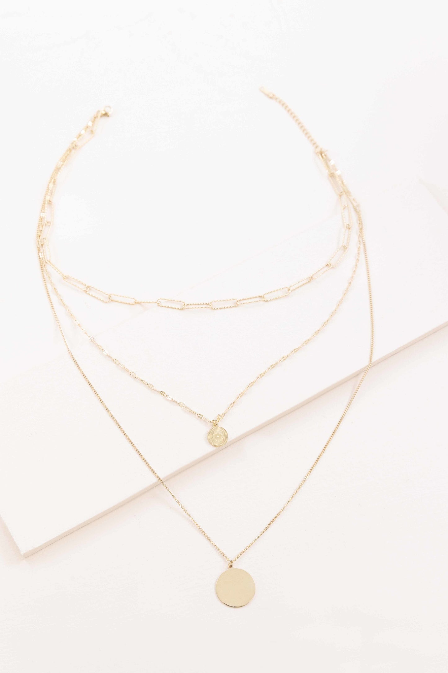 Multi Layered Coin Pendant Necklace