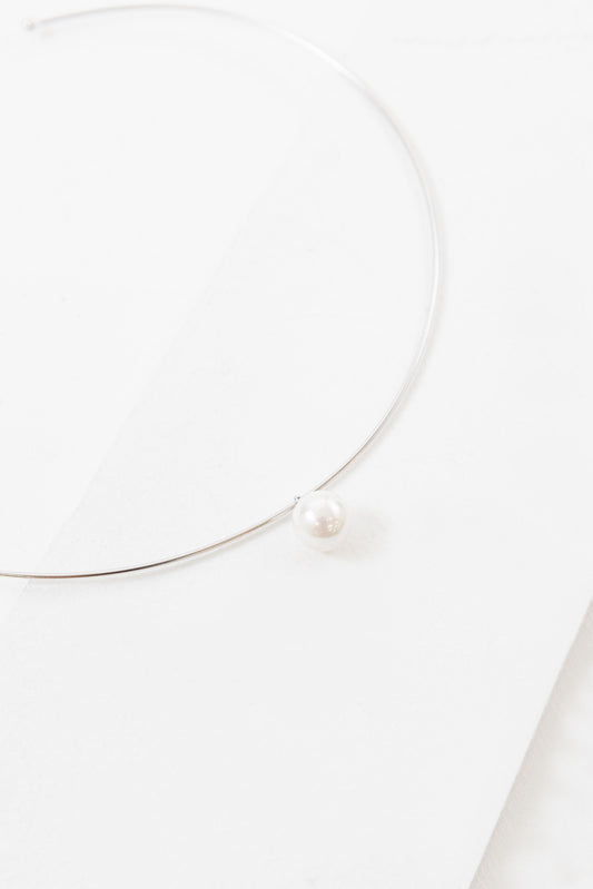 Pearl of the Sea Choker Necklace (sterl.)