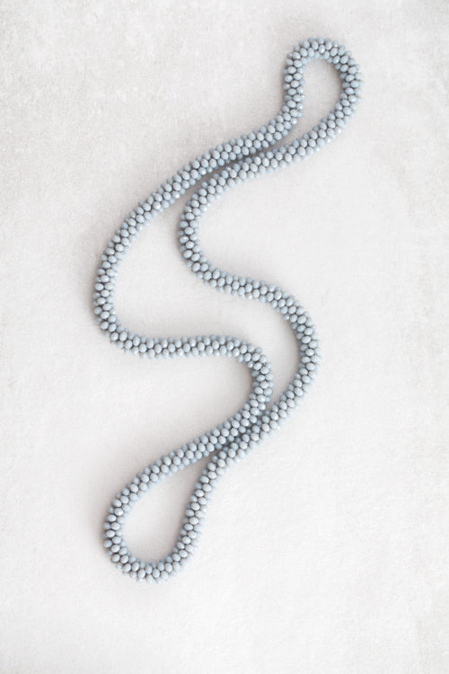 Rope Bead Necklace | Cool Gray