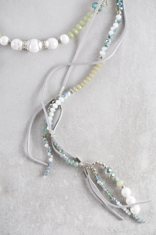 Imogen Wrap Beaded Necklace | Jade