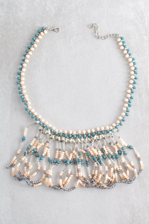 Ryleigh Beaded Bib | Peach