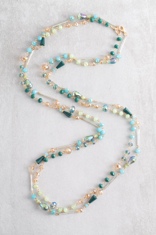Khiara Beaded Necklace | Green