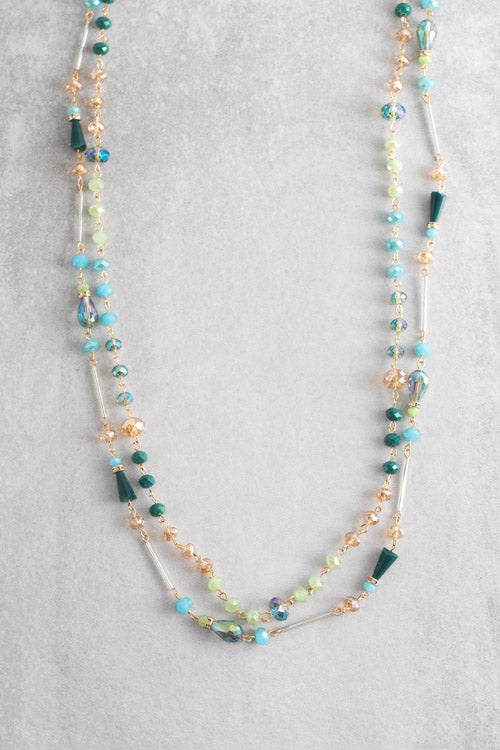 Khiara Beaded Necklace | Green