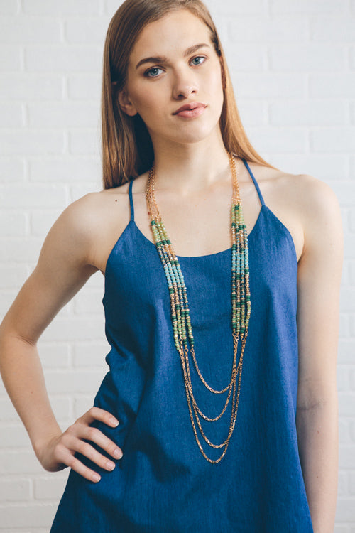 Nova Beaded Necklace | Green