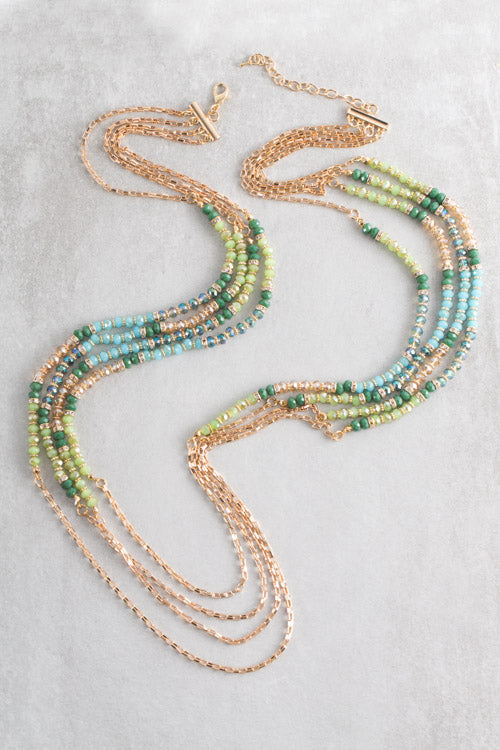 Nova Beaded Necklace | Green