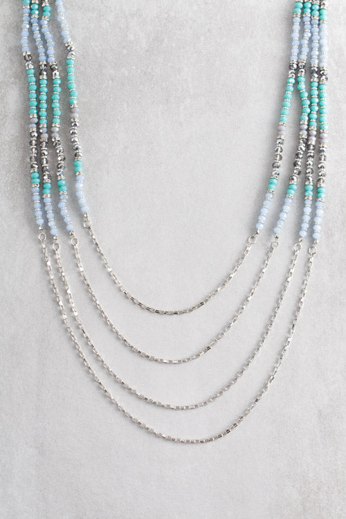 Nova Beaded Necklace | Blue