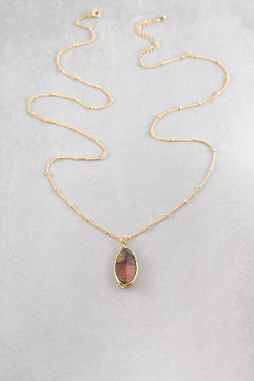 Woodstone Pendant | Oval Blush