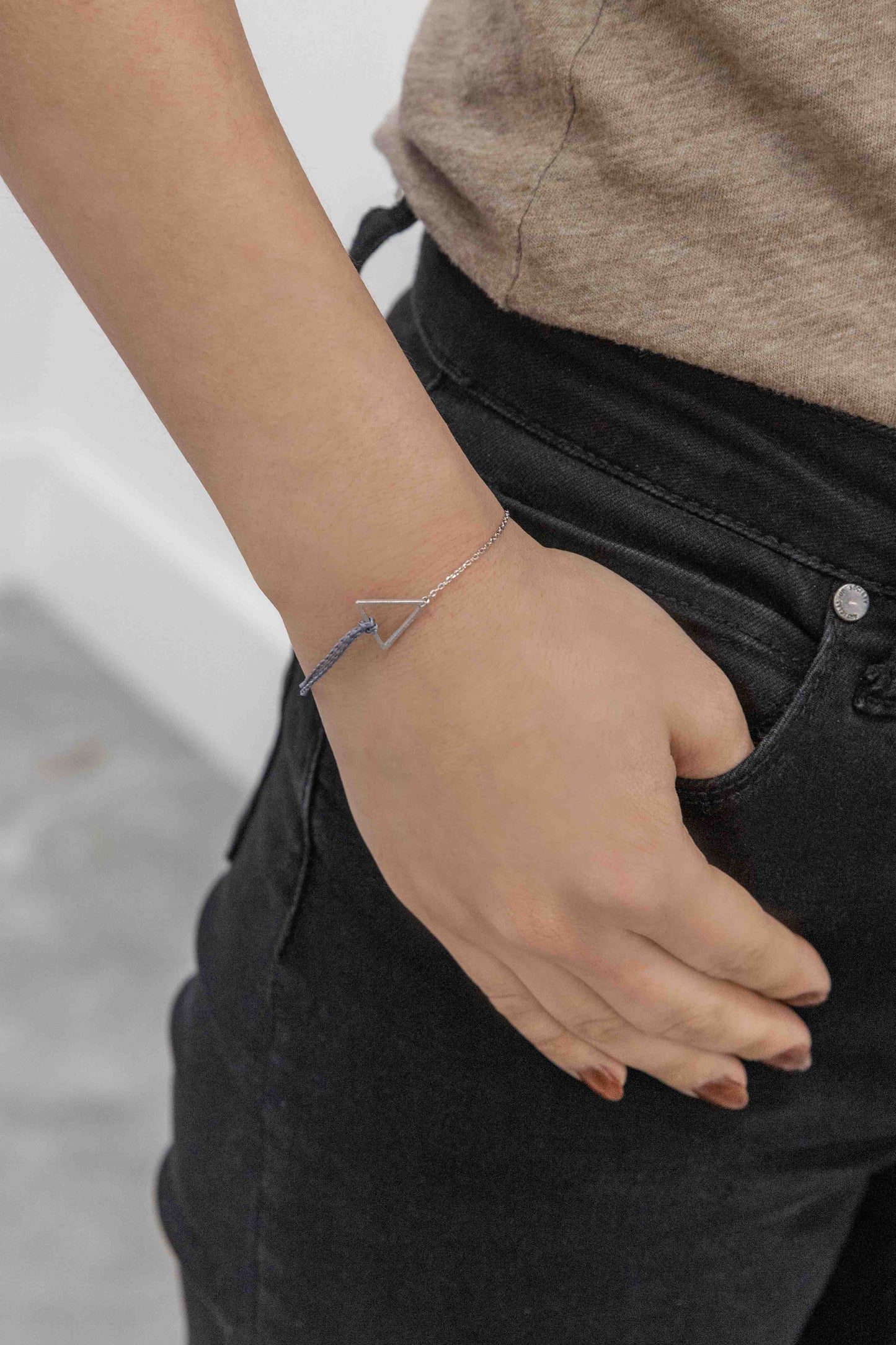 Triangle Rope Charm Bracelet