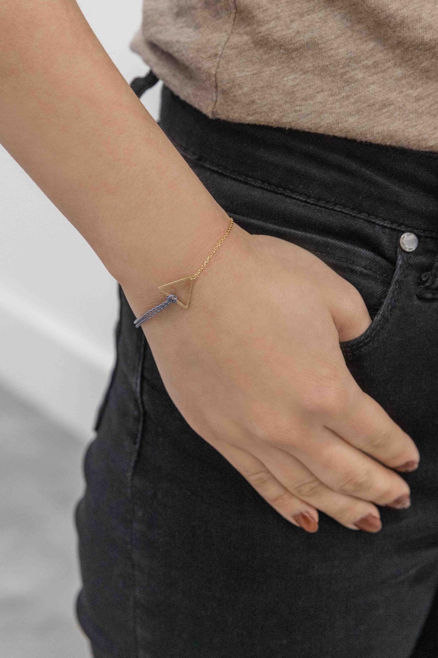 Triangle Rope Charm Bracelet
