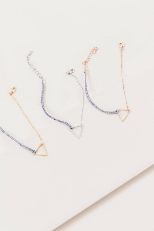 Triangle Rope Charm Bracelet