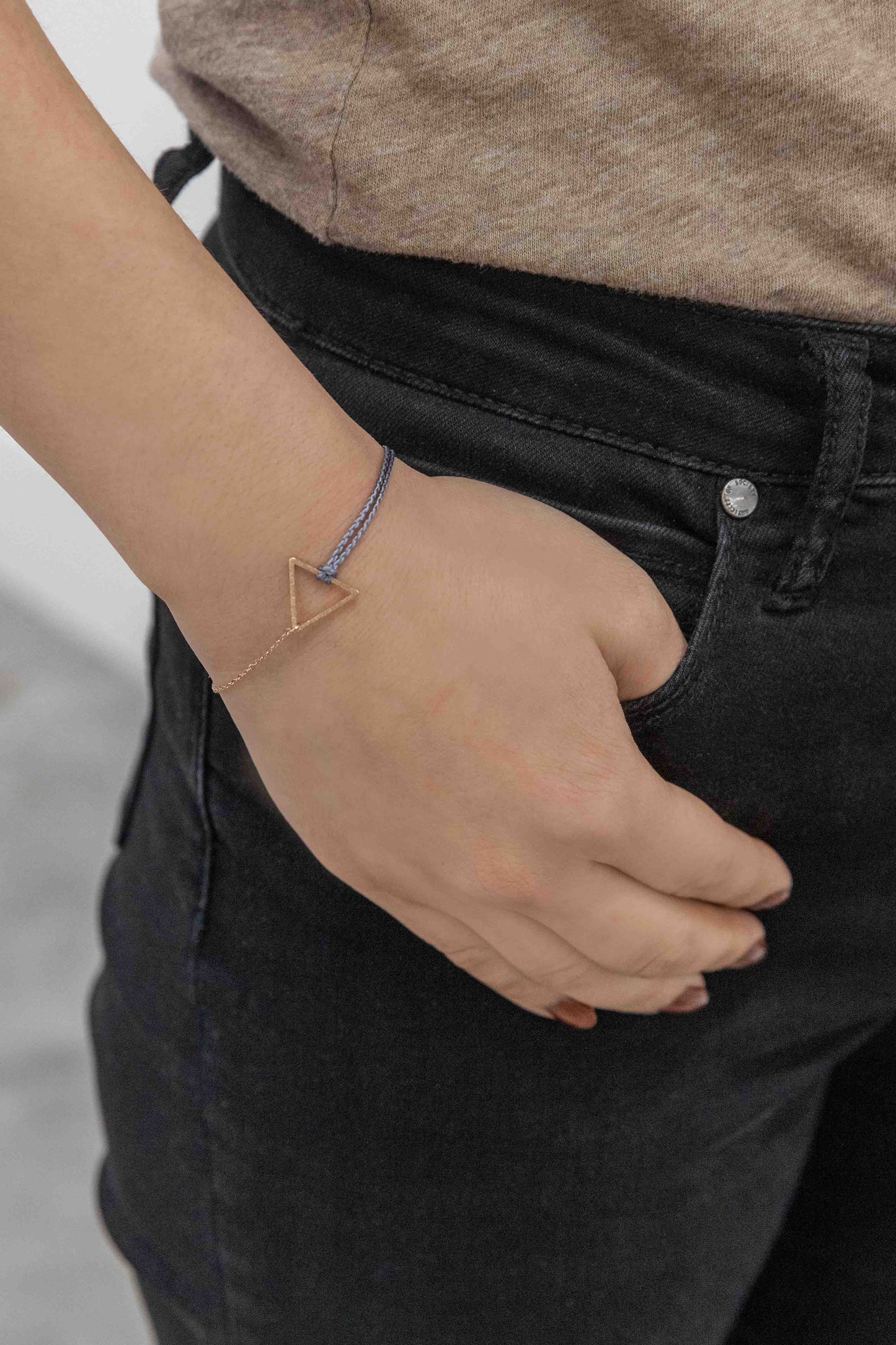 Triangle Rope Charm Bracelet