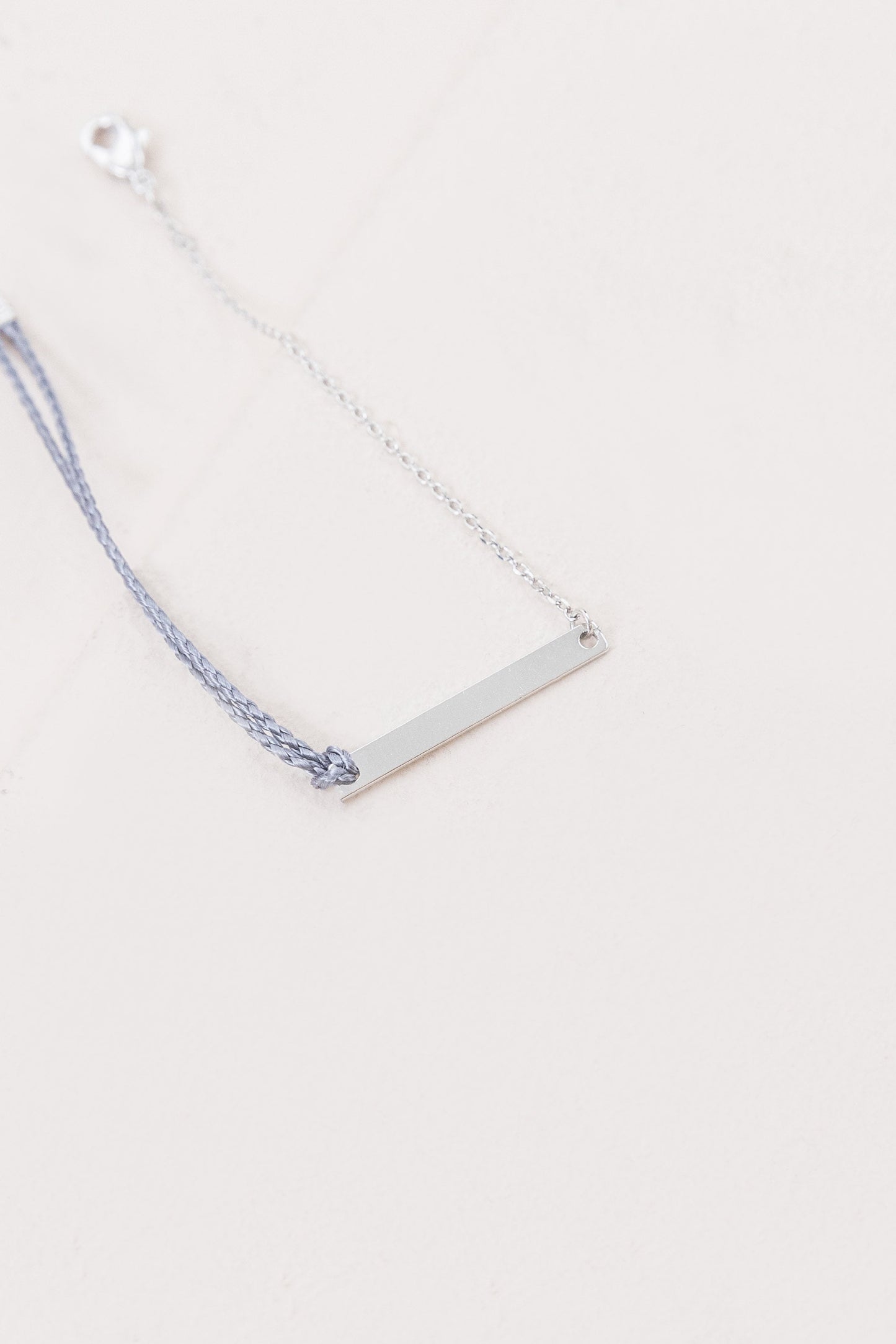 Thin Plate Rope Charm Bracelet