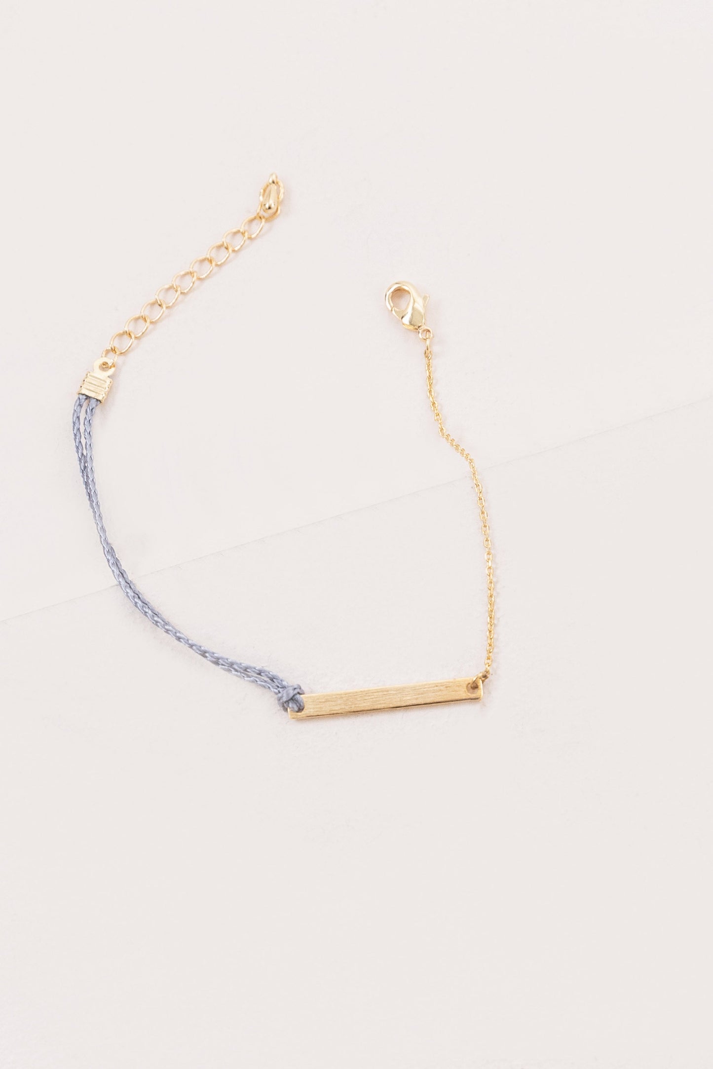 Thin Plate Rope Charm Bracelet