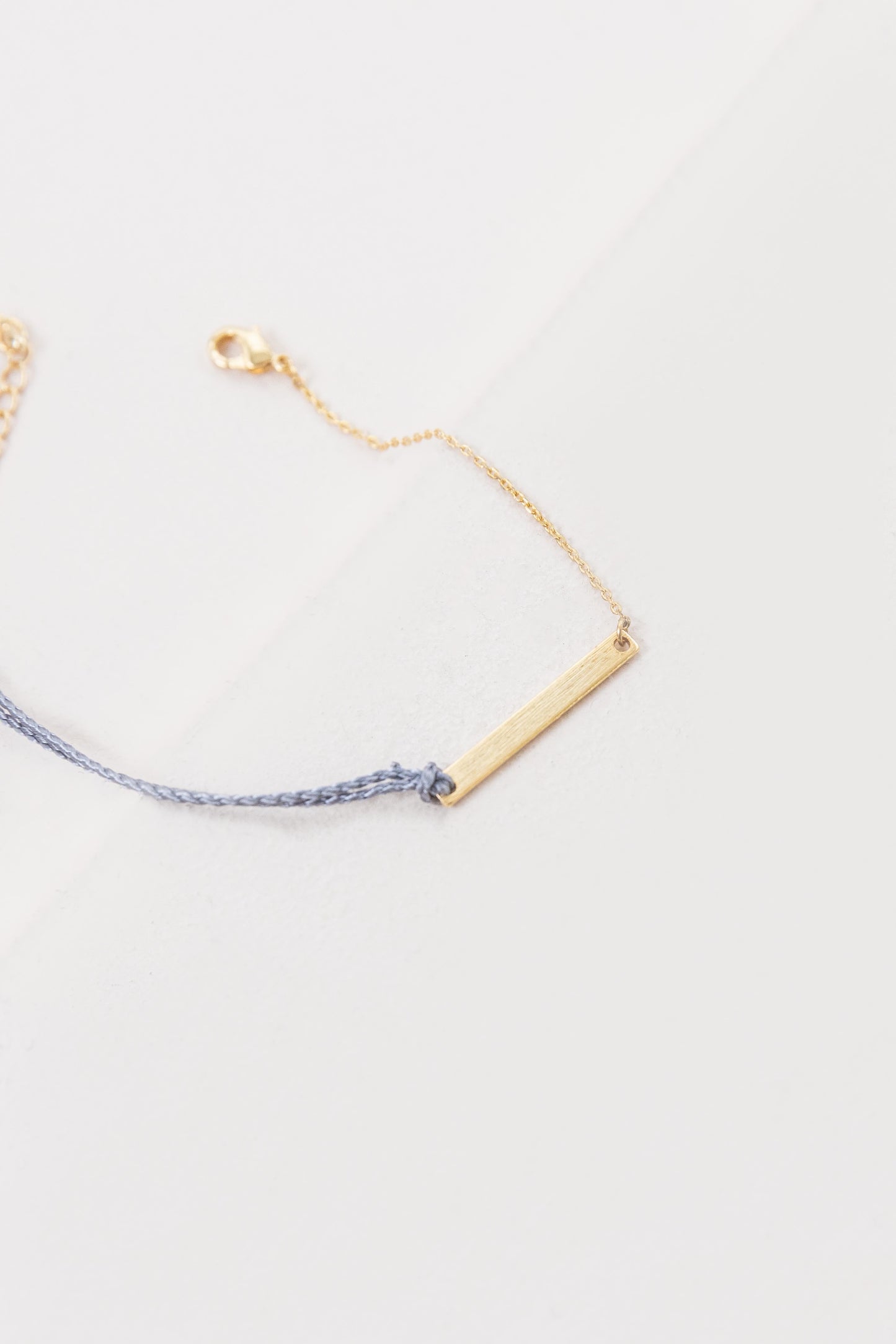 Thin Plate Rope Charm Bracelet