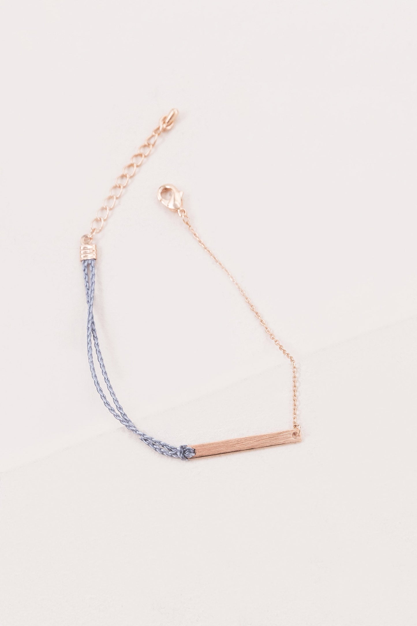 Thin Plate Rope Charm Bracelet