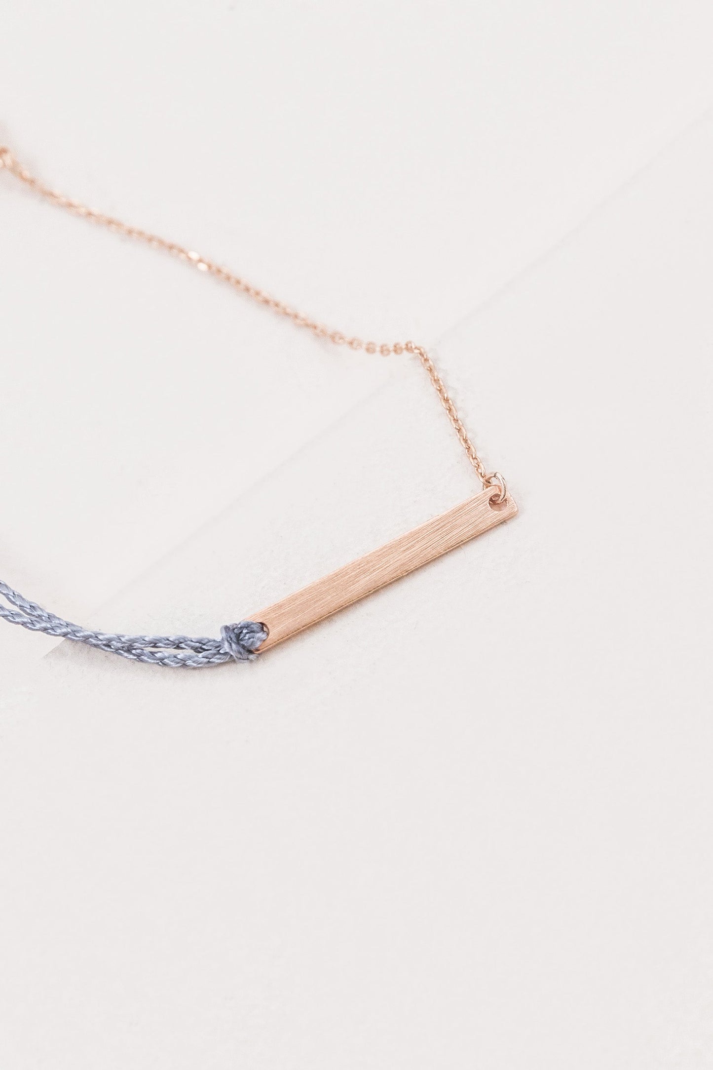 Thin Plate Rope Charm Bracelet