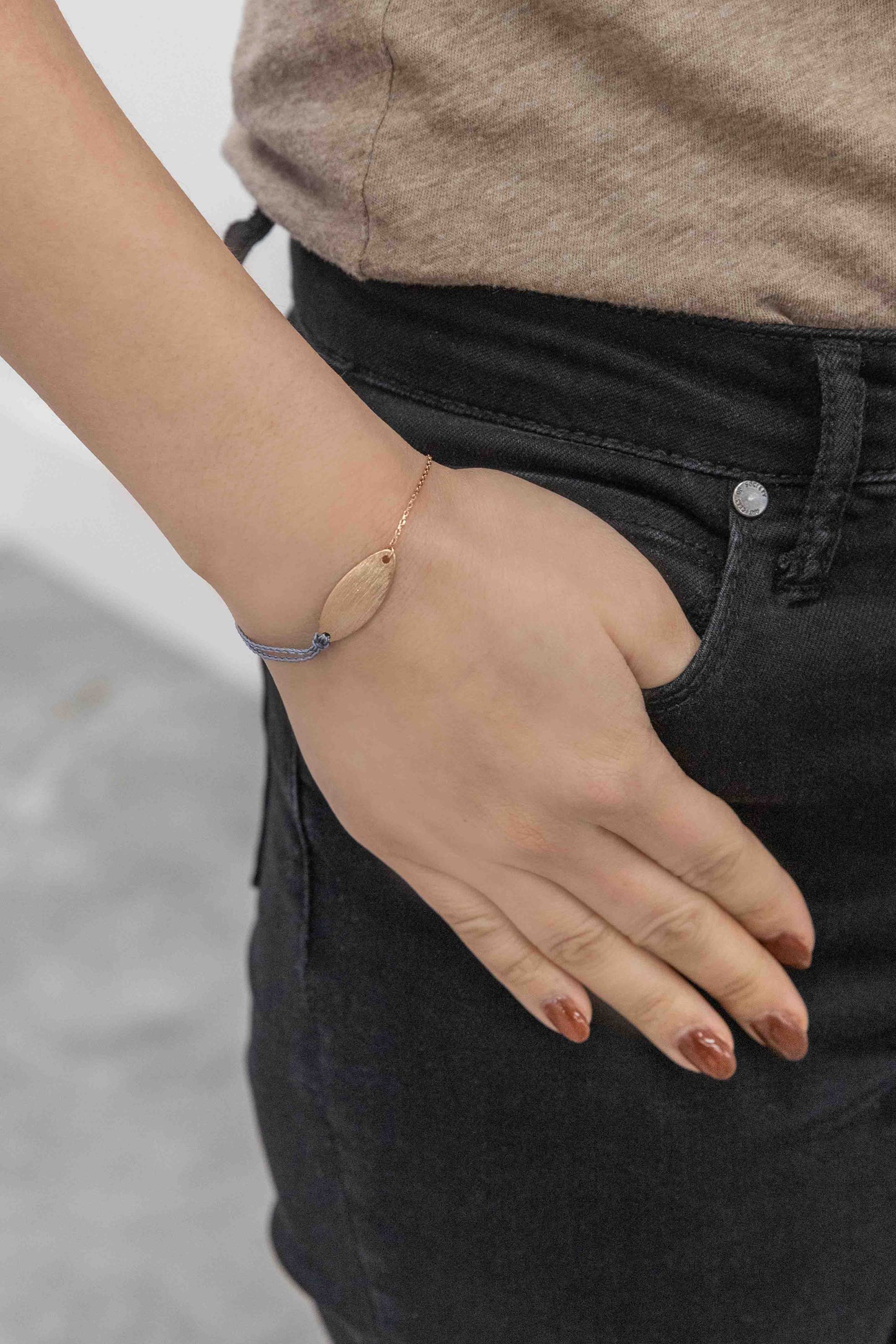 Plate Rope Charm Bracelet