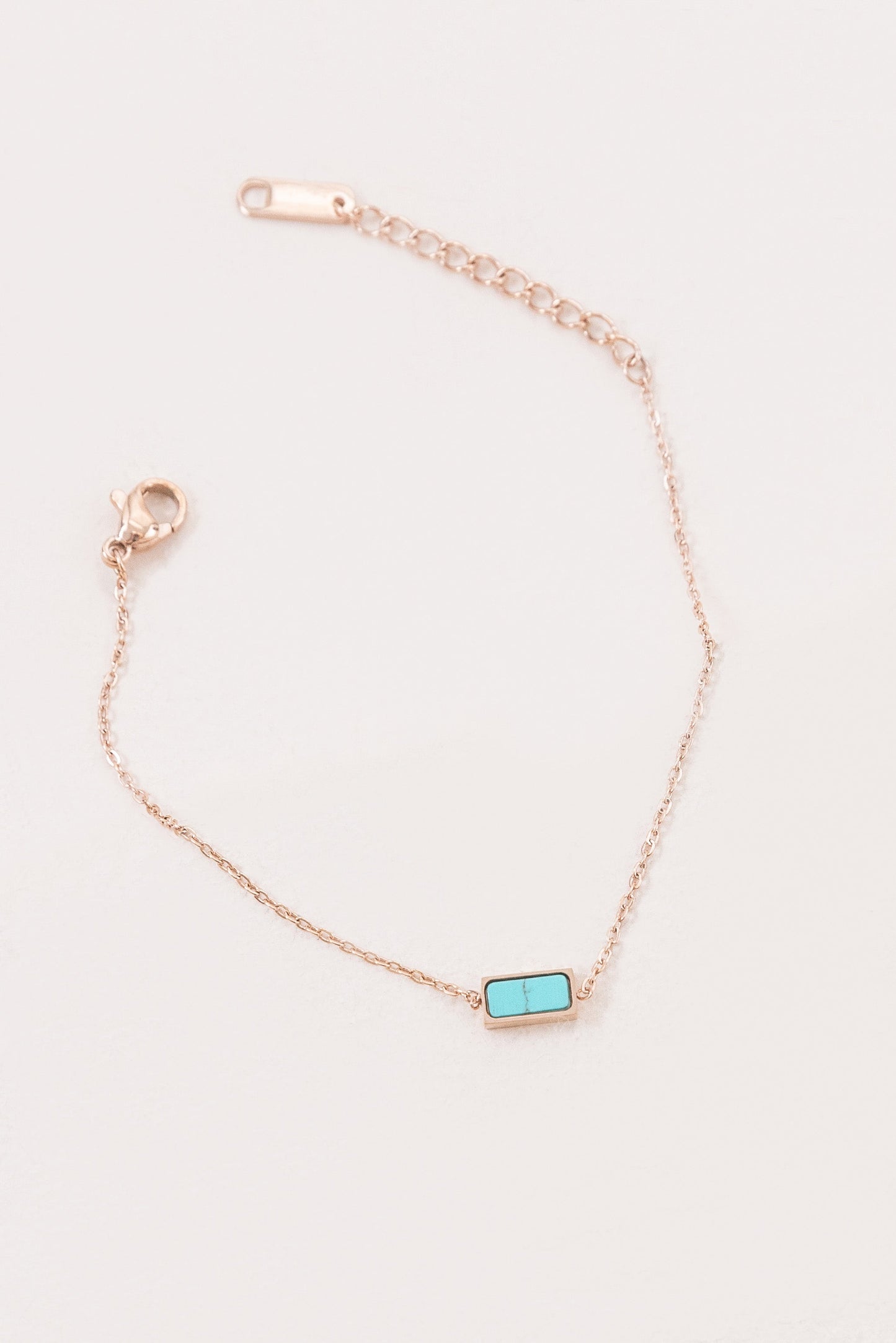 Beaming Bar Stone Bracelet | Rose Gold (14K)